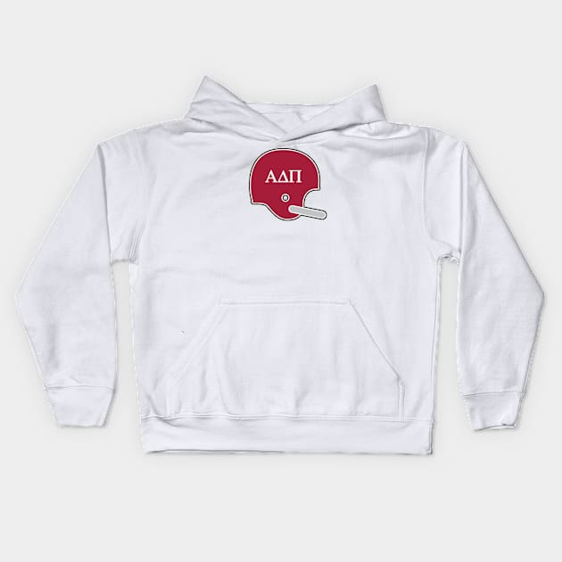 Alabama Alpha Delta Pi Retro Helmet Kids Hoodie by Rad Love